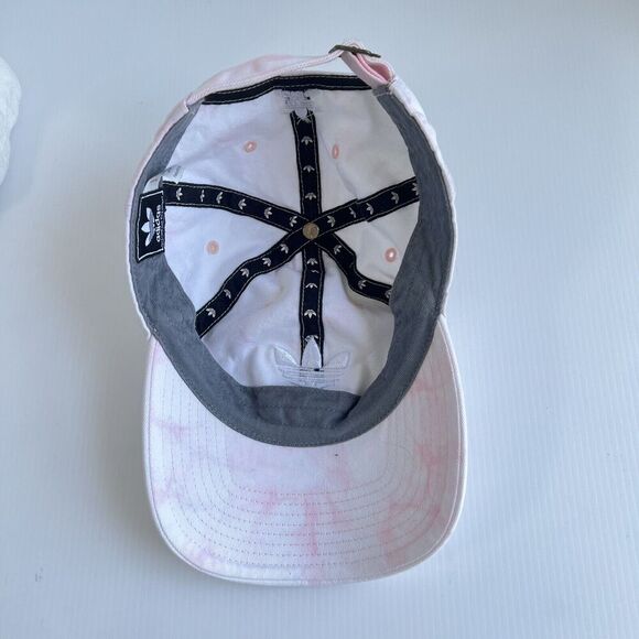 Adidas Originals Trefoil Pink Tie Dye Relaxed Adjustable Strapback Hat - Picture 7 of 9